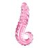 Icicles No. 24 - godemichet en verre nervuré langue (rose)