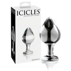 Icicles No. 25 - plug anal en verre conique (transparent)