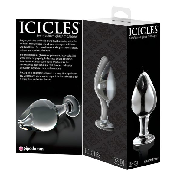 Icicles No. 25 - plug anal conique en verre transparent