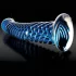 Icicles No. 29 - gode spiral pour pénis - verre bleu