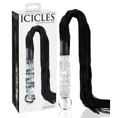   Icicles No. 38 - fouet cuir & gode en verre (transparent-noir)