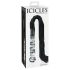 Icicles No. 38 - fouet cuir & gode en verre (transparent-noir)