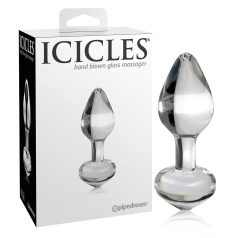Icicles No. 44 - plug anal conique en verre (transparent)