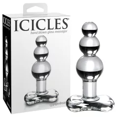 Icicles No. 47 - plug anal triple boules - verre transparent