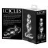 Icicles No. 47 - plug anal triple boules - verre transparent