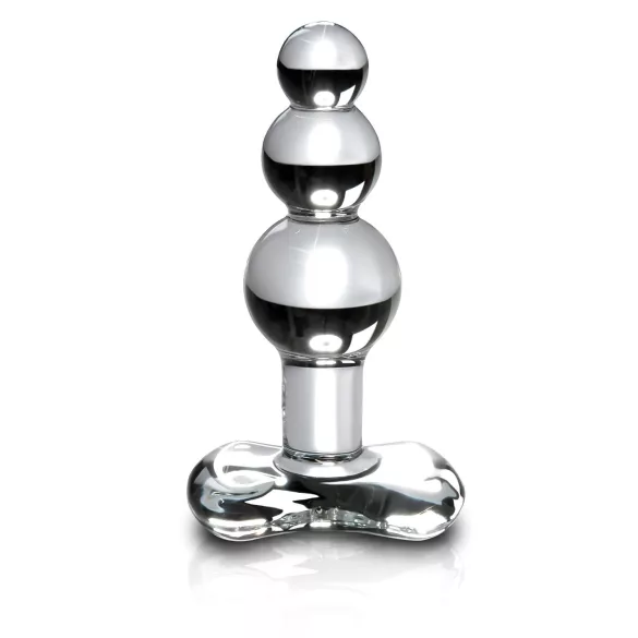 Icicles No. 47 - plug anal triple boules - verre transparent