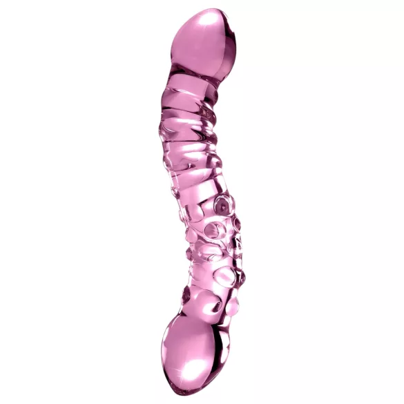 Icicles No. 55 - gode double entrée G-spot - verre rose