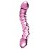 Icicles No. 55 - Double Sensations, Dildo en Verre G-Spot (Rose)