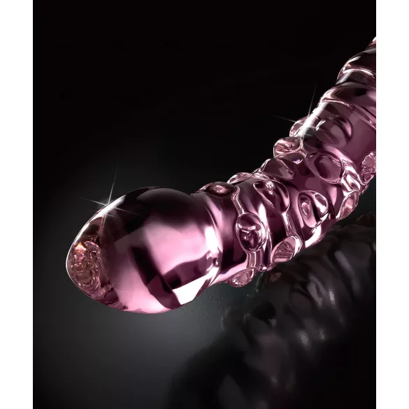 Icicles No. 55 - gode double entrée G-spot - verre rose