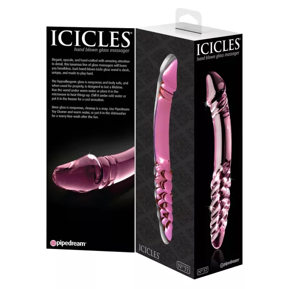 Icicles No. 57 - gode double pénétration pénis verre rose