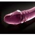 Icicles No. 57 - Double Dong en Verre Rose (Design Phallique)