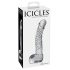 Icicles No. 61 - Gode en verre transparent avec scrotum