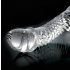 Icicles No. 61 - Gode en verre transparent avec scrotum