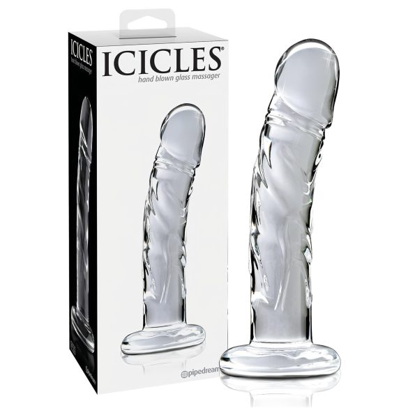 Icicles No. 62 - gode transparent en verre avec pénis