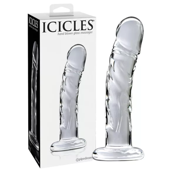 Icicles No. 62 - godemichet en verre en forme de pénis - transparent
