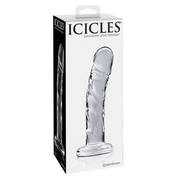 Icicles No. 62 - godemichet en verre en forme de pénis - transparent