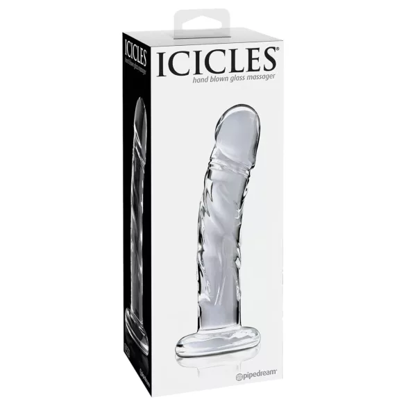 Icicles No. 62 - godemichet en verre en forme de pénis - transparent