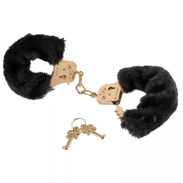 Pipedream Fetish Fantasy Gold - menottes peluche - noir