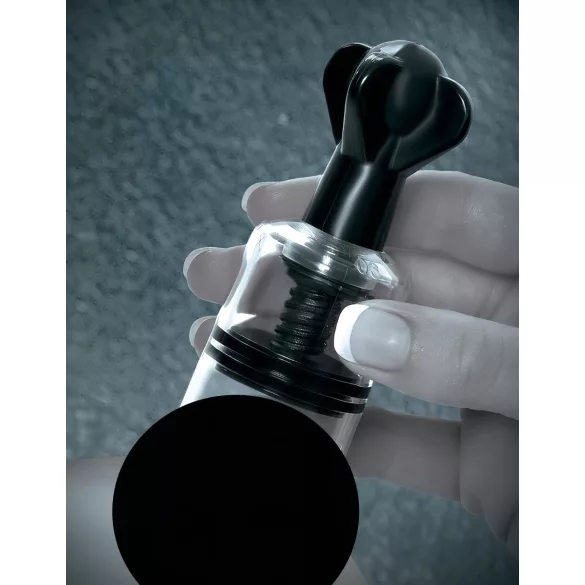 Fetish Super Suckers - pompe à succion tétons - noir transparent