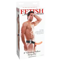  Pipedream - Fetish Strap-On 8 - harnais avec gode creux vibrant (couleur chair)