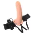 Pipedream - Fetish Strap-On 8 - harnais avec gode creux vibrant (couleur chair)