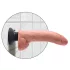 King Cock - gode vibrant courbé ventouse 26cm - couleur chair