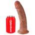 King Cock 9 - Dildo réaliste ventouse (23cm) - teinte foncée