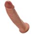 King Cock 9 - Dildo réaliste ventouse (23cm) - teinte foncée