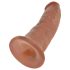 King Cock 9 - Dildo réaliste ventouse (23cm) - teinte foncée