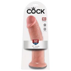 King Cock 10 - gros dildo ventouse (25cm) - naturel