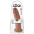 King Cock 10 - grand gode ventouse (25cm) - naturel foncé