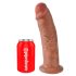 Godemiché King Cock 10" à ventouse - 25 cm - teinte sombre naturelle