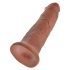 King Cock 10 - grand gode ventouse (25cm) - naturel foncé