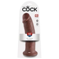 King Cock 10 - grand gode ventouse (25cm) - marron