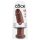 King Cock 10 - grand gode ventouse (25cm) - marron