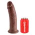 King Cock 10 - grand gode ventouse (25cm) - marron
