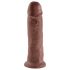 King Cock 10 - grand gode ventouse (25cm) - marron