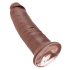 King Cock 10 - grand gode ventouse (25cm) - marron