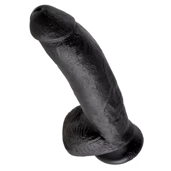 King Cock - gode ventouse avec testicules - 23cm - noir