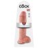 King Cock 11 - Dildo ventouse avec testicules (28cm) - naturel