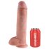King Cock 11 - Dildo ventouse avec testicules (28cm) - naturel