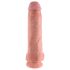 King Cock 11 - Dildo ventouse avec testicules (28cm) - naturel