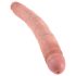 King Cock 12 Slim - double godemichet réaliste (31cm) - naturel