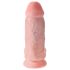 King Cock 9 Chubby - ventouse, testicule, dildo (23cm) - naturel