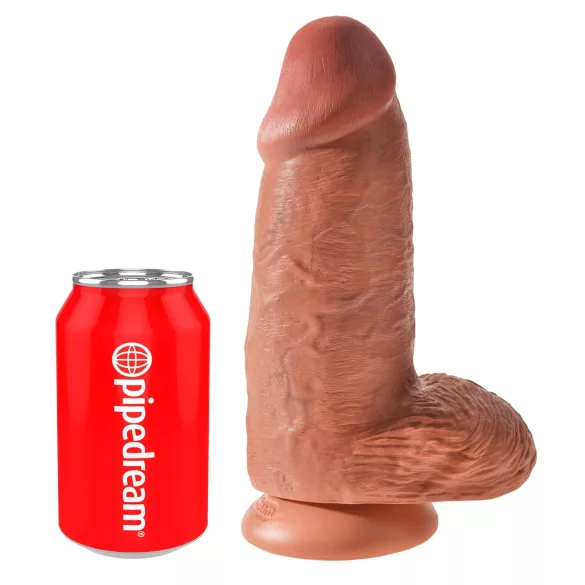 King Cock - gode ventouse réaliste 23cm - couleur foncée