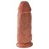 King Cock 9 Chubby - ventouse, dildo (23cm) - brun naturel