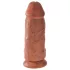 King Cock - gode ventouse réaliste 23cm - couleur foncée