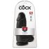 King Cock 9 Chubby - ventouse, dildo à testicules (23 cm) - noir