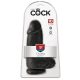King Cock 9 Chubby - Gode ventouse avec testicules (23cm) - noir
