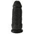 King Cock 9 Chubby - ventouse, dildo à testicules (23 cm) - noir